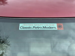 Car window sticker – Another Quality Car from Classic.Retro.Modern. - A - (UK Only)