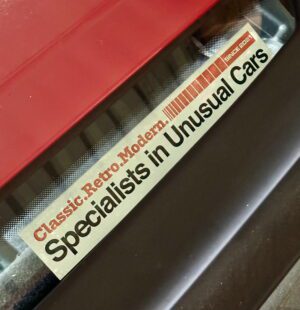 Car window sticker – Classic.Retro.Modern. Specialists In Unusual Cars - D - (UK Only)